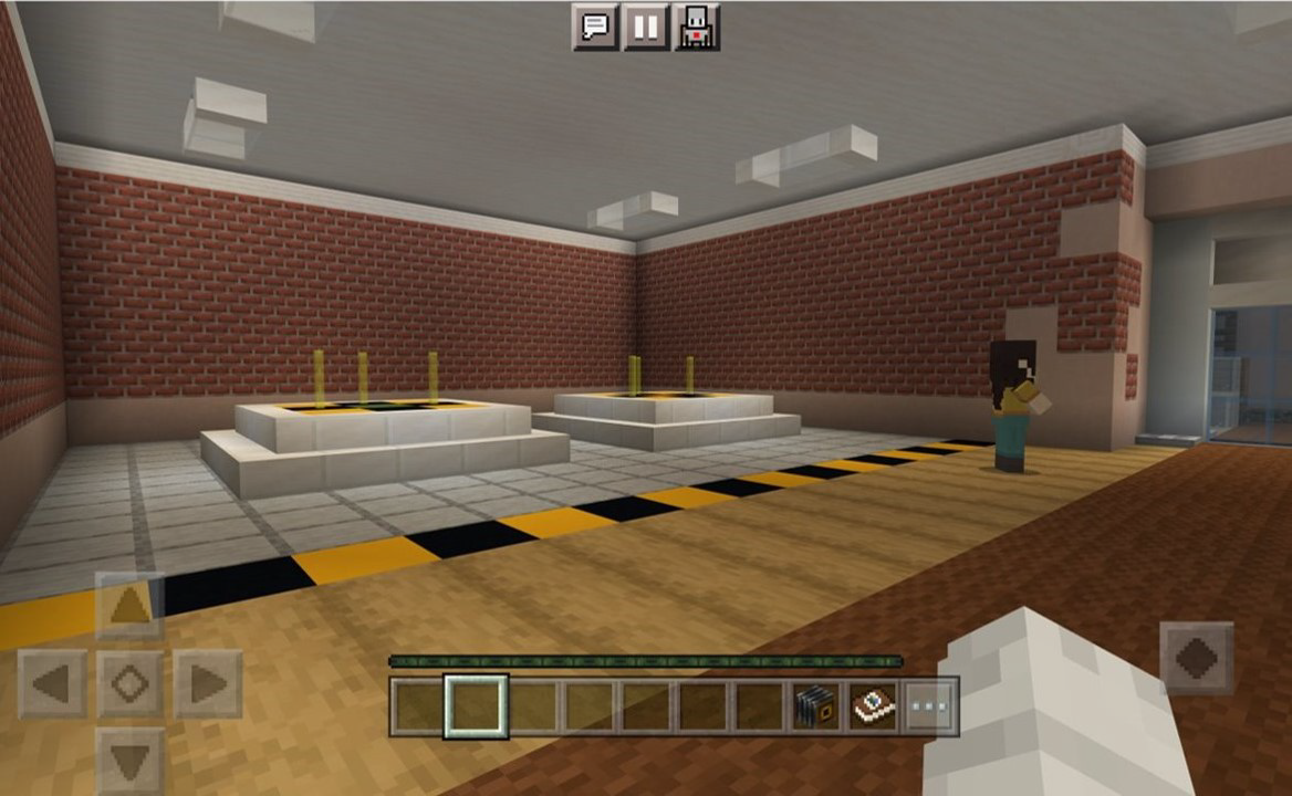 Screenshot of Minecraft world in Python 101 lesson.