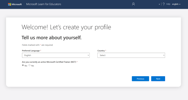 プロファイルの作成