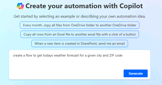 作成するフローを説明するスクリーンショット。