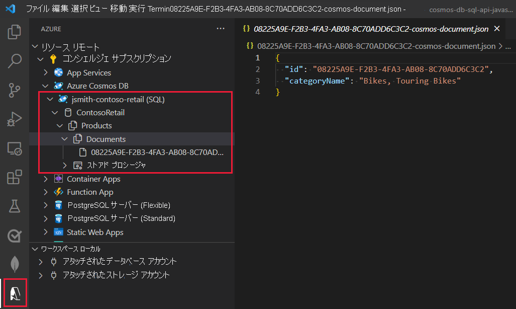 Screenshot of Visual Studio Code showing the newly created document.