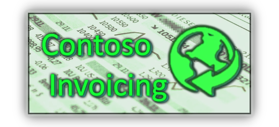 Contoso Invoicing アプリケーションのスクリーンショット。