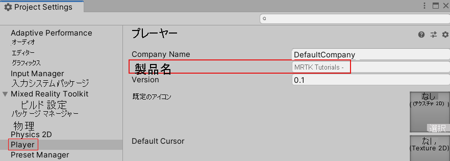 Screenshot of Unity Publishing Settings with the Project Name box filled in.