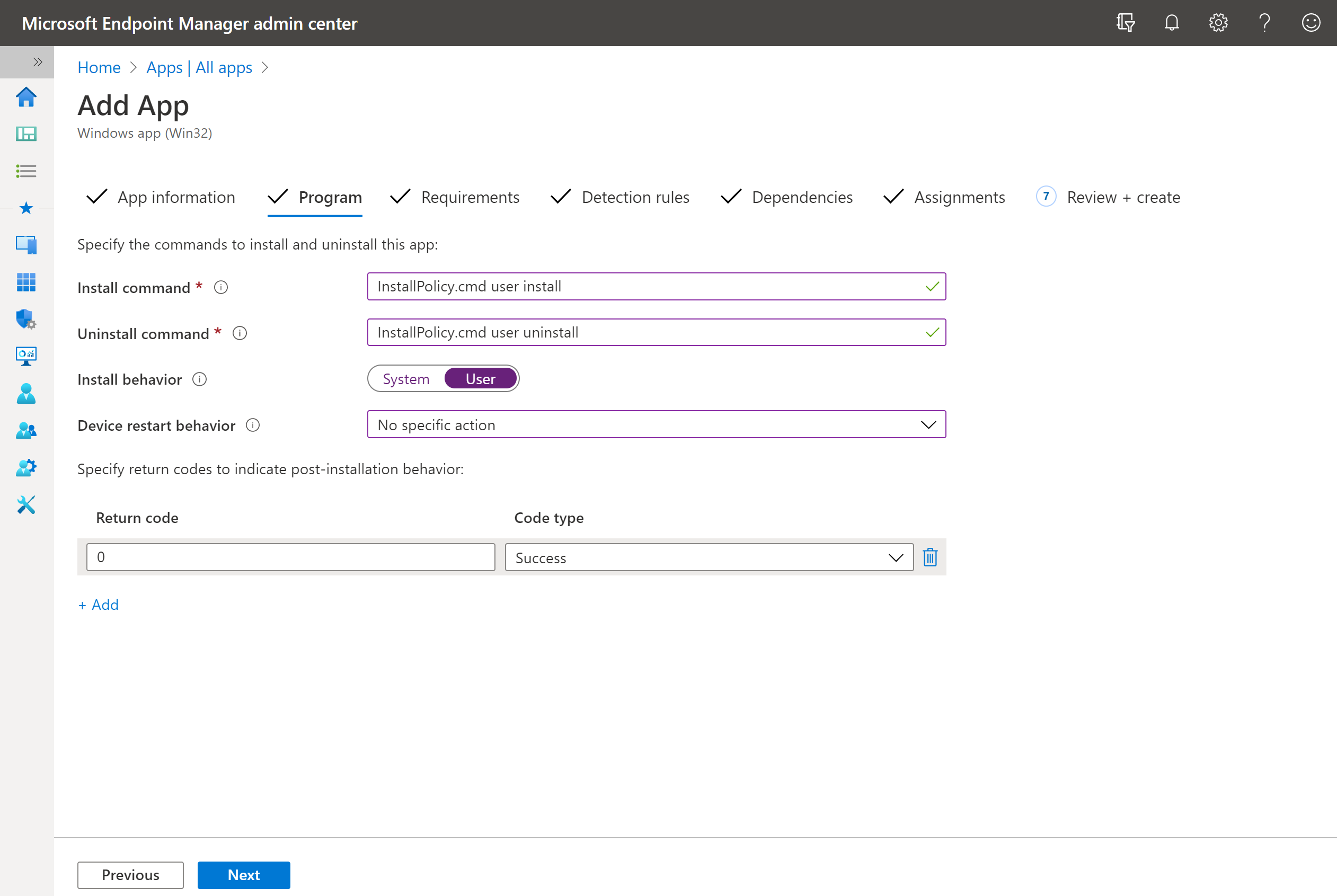 Microsoft-Endpoint-Manager-add-app-program