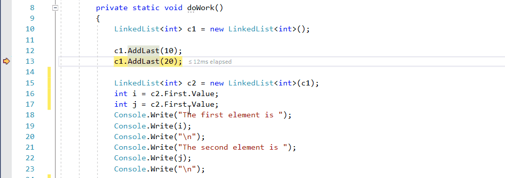Visual Studio 2022 デバッガーの 'ホット リロード' 機能を使用して編集を続行する方法を示すアニメーション。