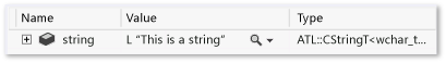StringView ビジュアライザーを含む CStringT データ StringView ビジュアライザーを含む CStringT データ