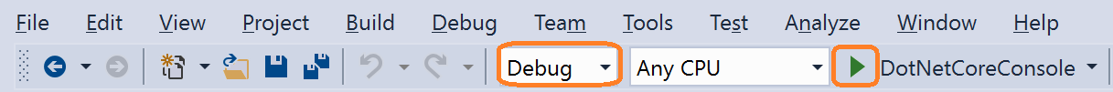 Select a Debug build