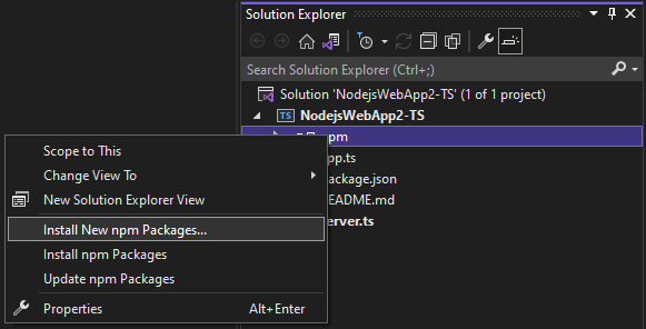 npm-visual-studio-windows-microsoft-learn