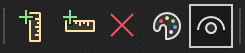 Screenshot of the second group of rulers toolbar buttons in XAML Live Preview.