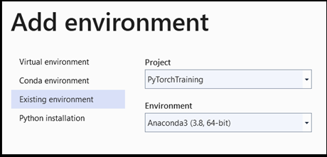 Configure a new Python environment