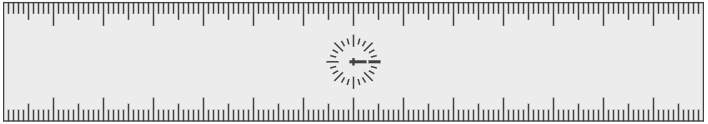 Ruler visual associated with InkToolbar
