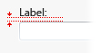ラベルとコントロール間の間隔を示す画像 