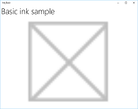 背景イメージを含む空白の InkCanvas のスクリーンショット。