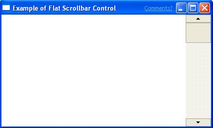 screen shot of a window that contains a flat scroll bar