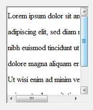 screen shot of a rich edit control with scroll bars