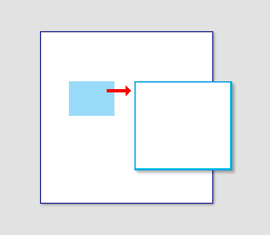 オブジェクトの右側に配置されたコンテキスト ウィンドウの図 