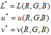 任意の色 L U V を笑い出す非線形方程式を示します。