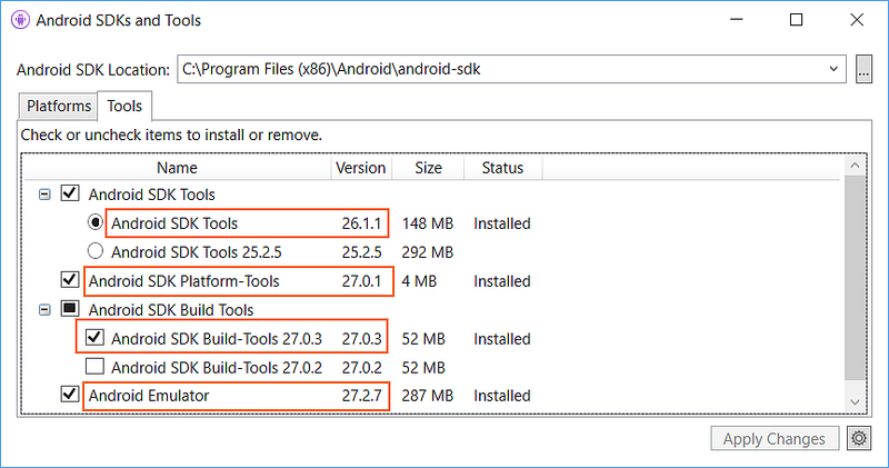 Android SDK ツールのインストール
