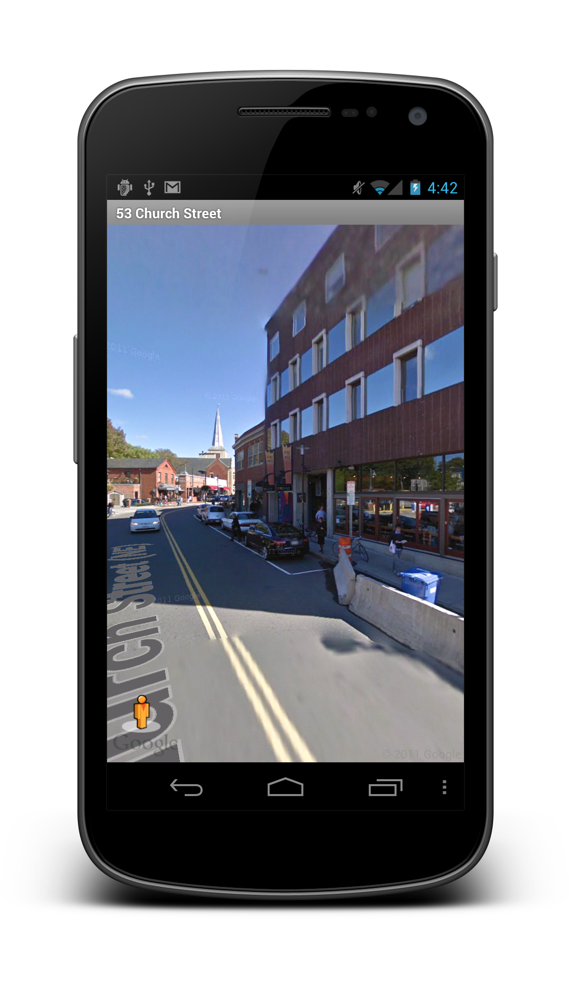 Example screenshot of a street view