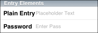 EntryElement は、ユーザー入力を取得するために使用されます
