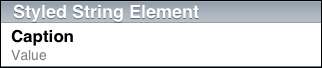 StyledStringElement を使用すると、組み込みのテーブル セル スタイルまたはカスタム書式を使用して文字列を表示できます。