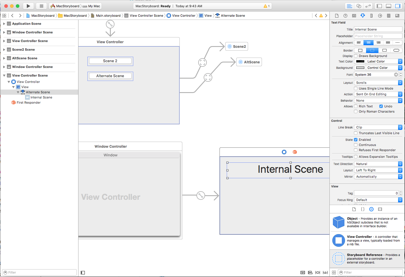 Editing the storyboard in Xcode