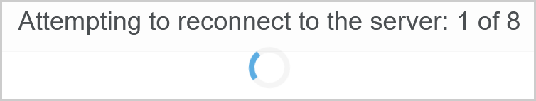 The default reconnection UI.