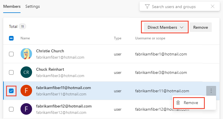 Screenshot of Team profile page, remove a team member, new nav.