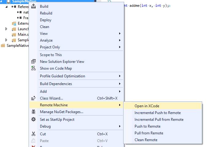The Remote Machine menu item in Solution Explorer The Remote Machine menu item in Solution Explorer.
