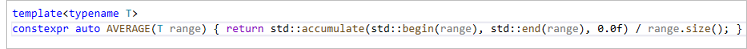 constexpr function Screenshot of a constexpr function.