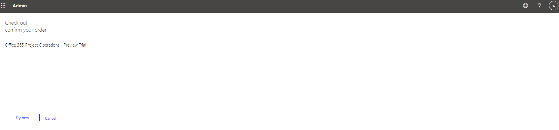 Screenshot of the confirm order page.