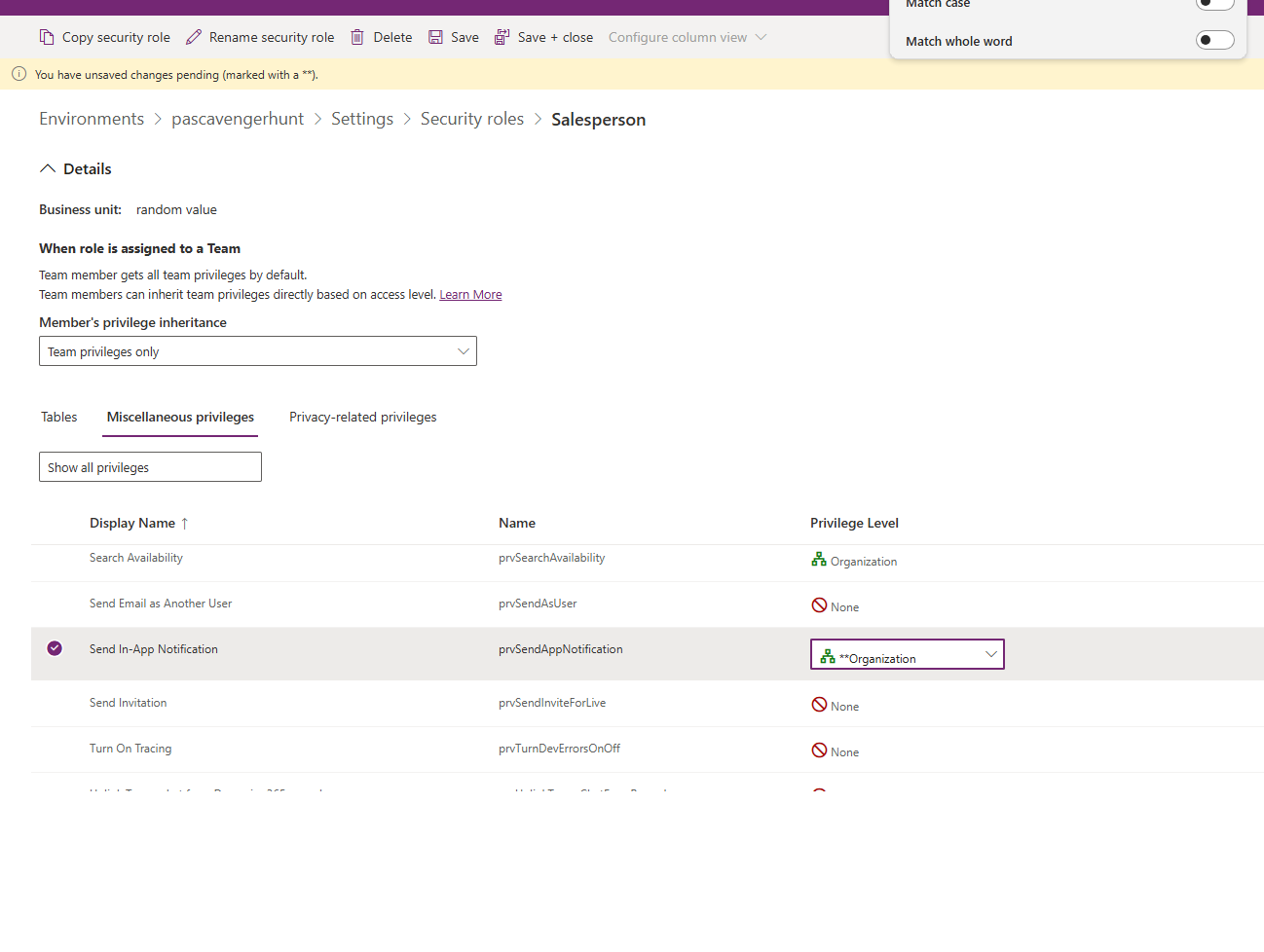 Assigning Send In-App Notification privilege Assigning Send In-App Notification privilege.