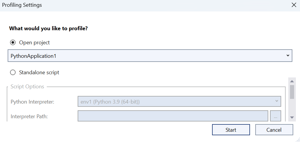 Run profiler to measure Python code performance - Visual Studio ...