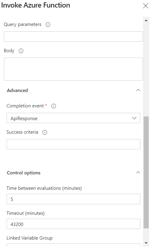 Configuring Azure function check.