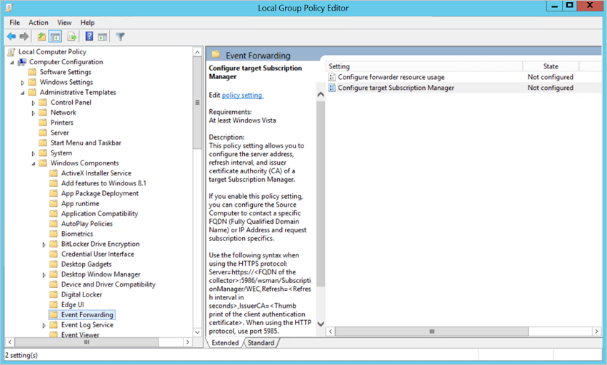 Local editor. Windows event Collector. Windows event Forwarding. Настройка сервера Windows event Collector. Глаз GPO инвентарь.