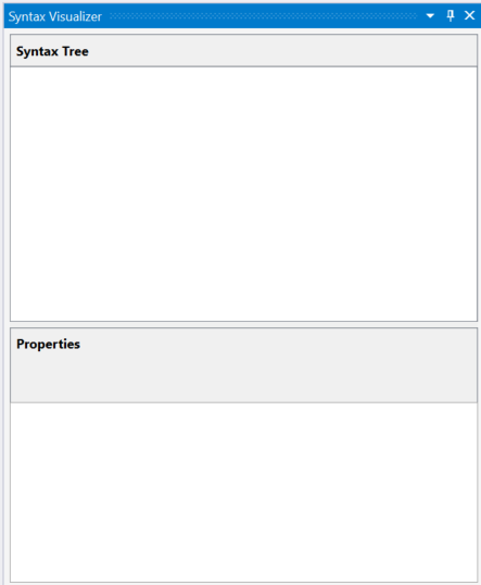 Окно средства визуализатора синтаксиса