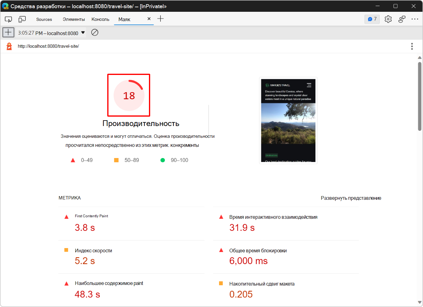 Общая оценка производительности