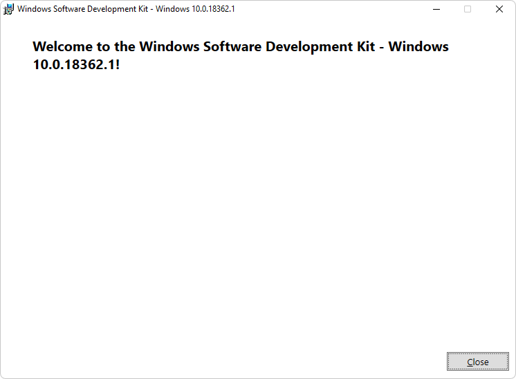 Добро пожаловать в windows SDK