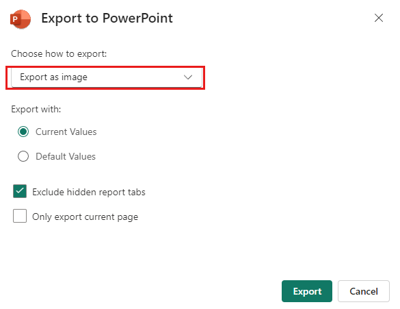 Select what to Export