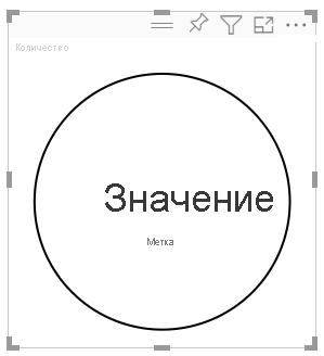 Снимок экрана: визуальный элемент карточки круга, сформированный в виде круга.