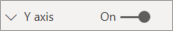Снимок экрана: ползунок On для оси Y.