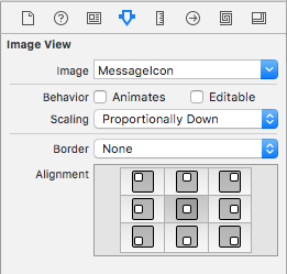Выбор изображения в построителе интерфейсов Xcode
