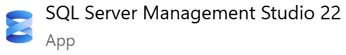 Скриншот иконки приложения SQL Server Management Studio в результатах поиска Windows.