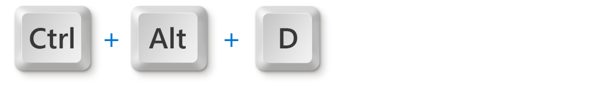 Изображение клавиш CTRL, ALT и D.