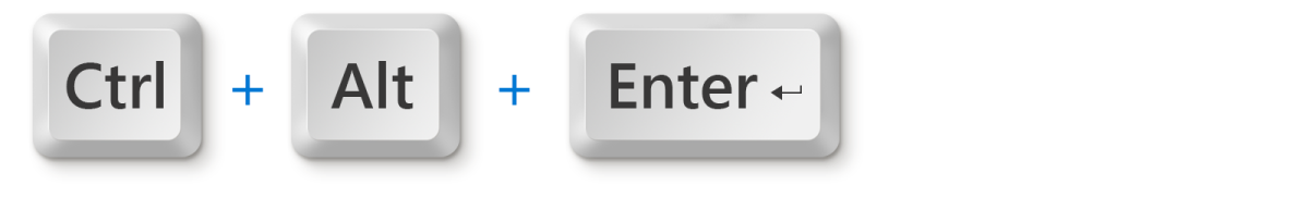 Изображение клавиш CTRL, ALT, Enter.