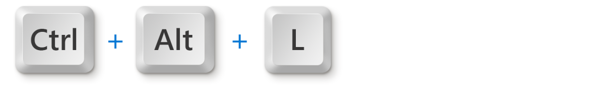 Изображение клавиш CTRL, ALT и L.