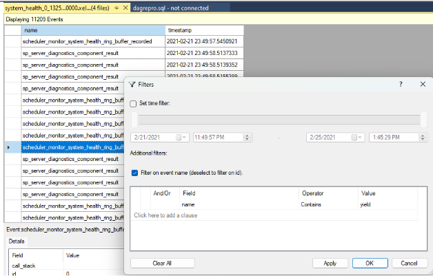 Снимок экрана, на котором показано, как сортировать строки, в которых содержится имя.