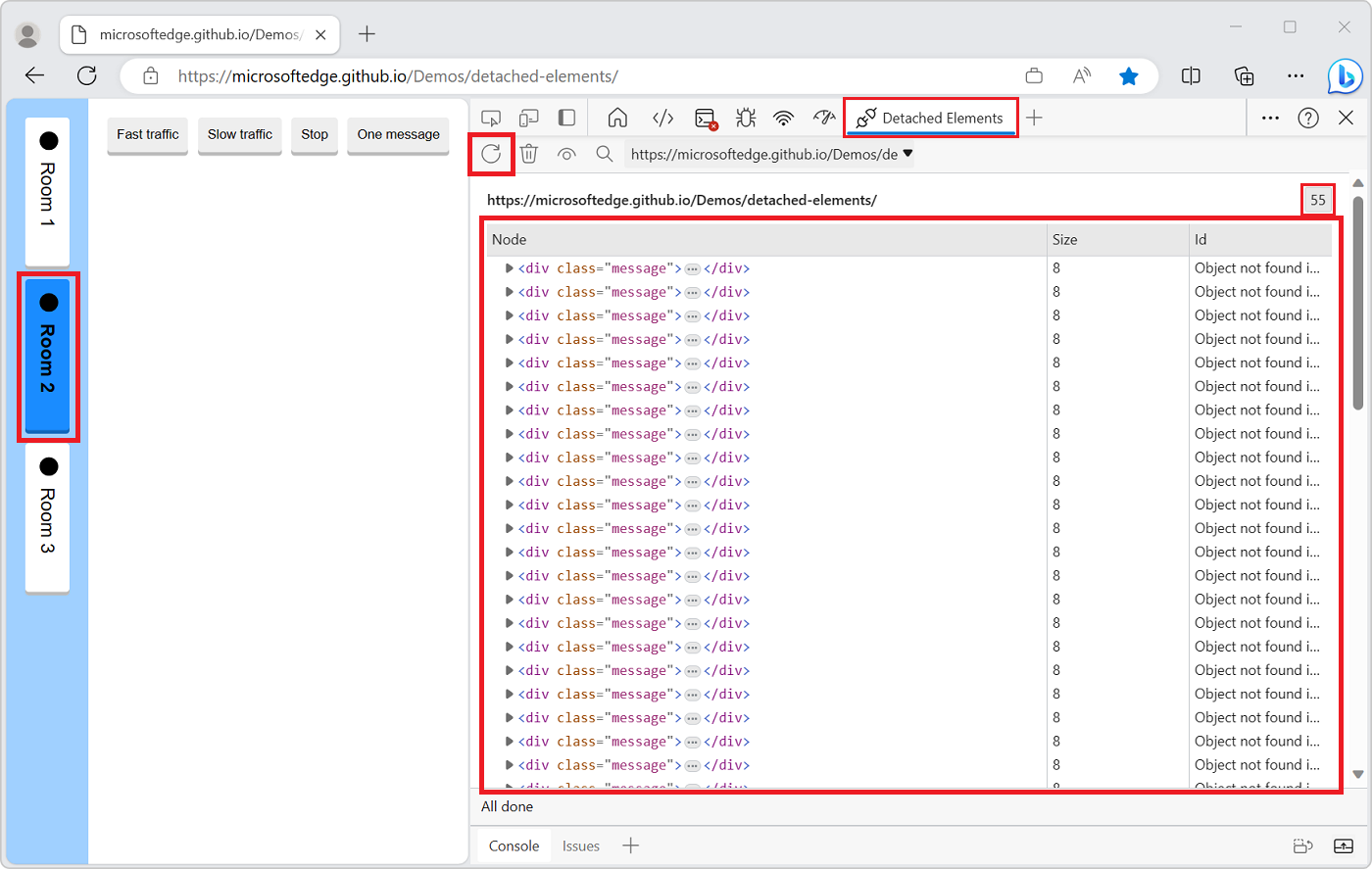 Get Detached Elements using the Detached Elements tool