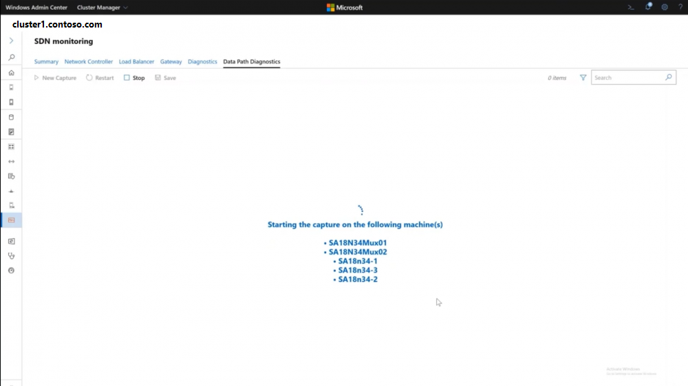 starting the packet capture
