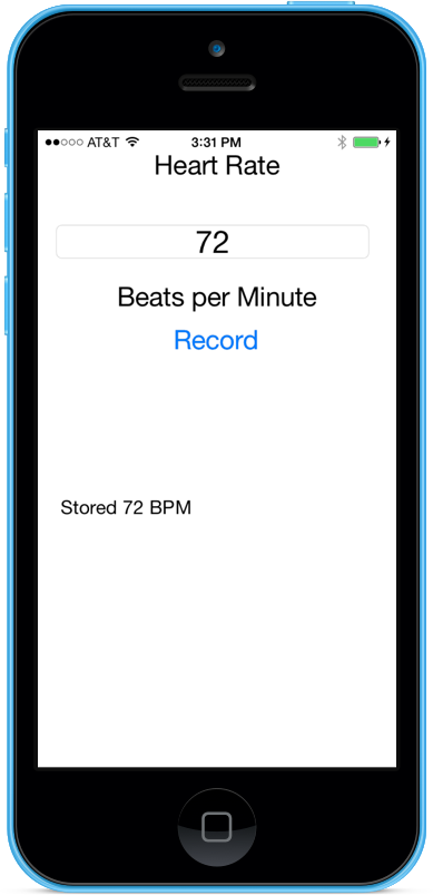 A sample application to record the users heart rate