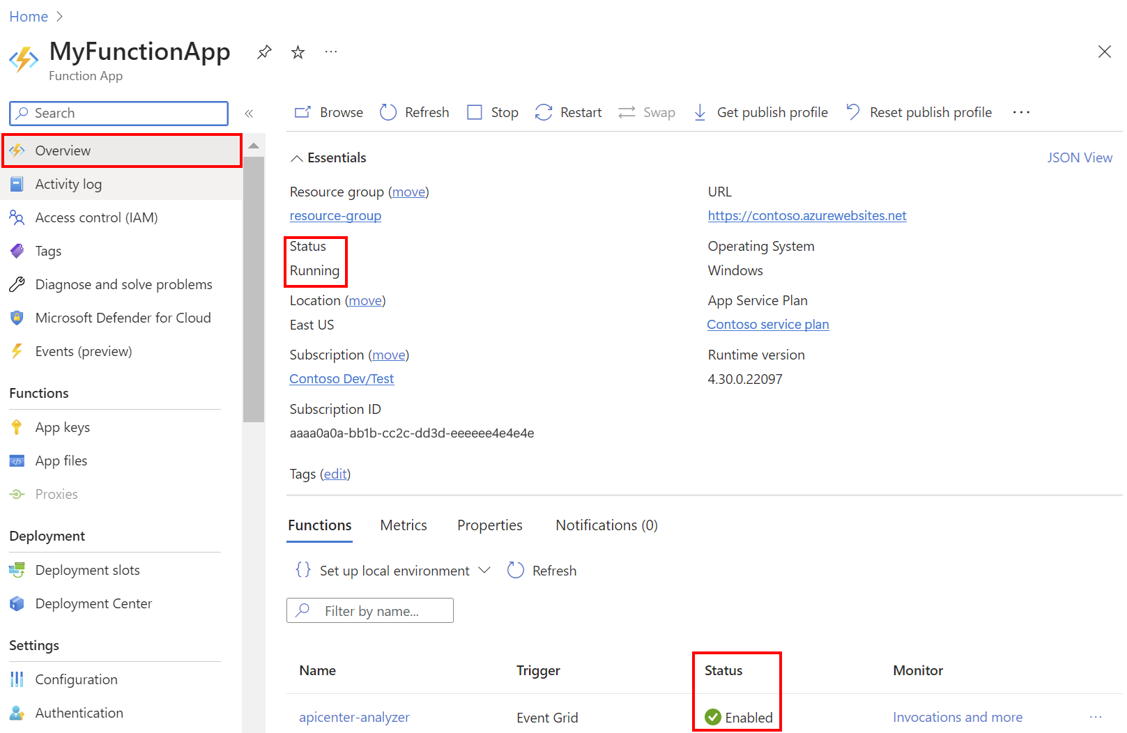 포털의 함수 앱 스크린샷